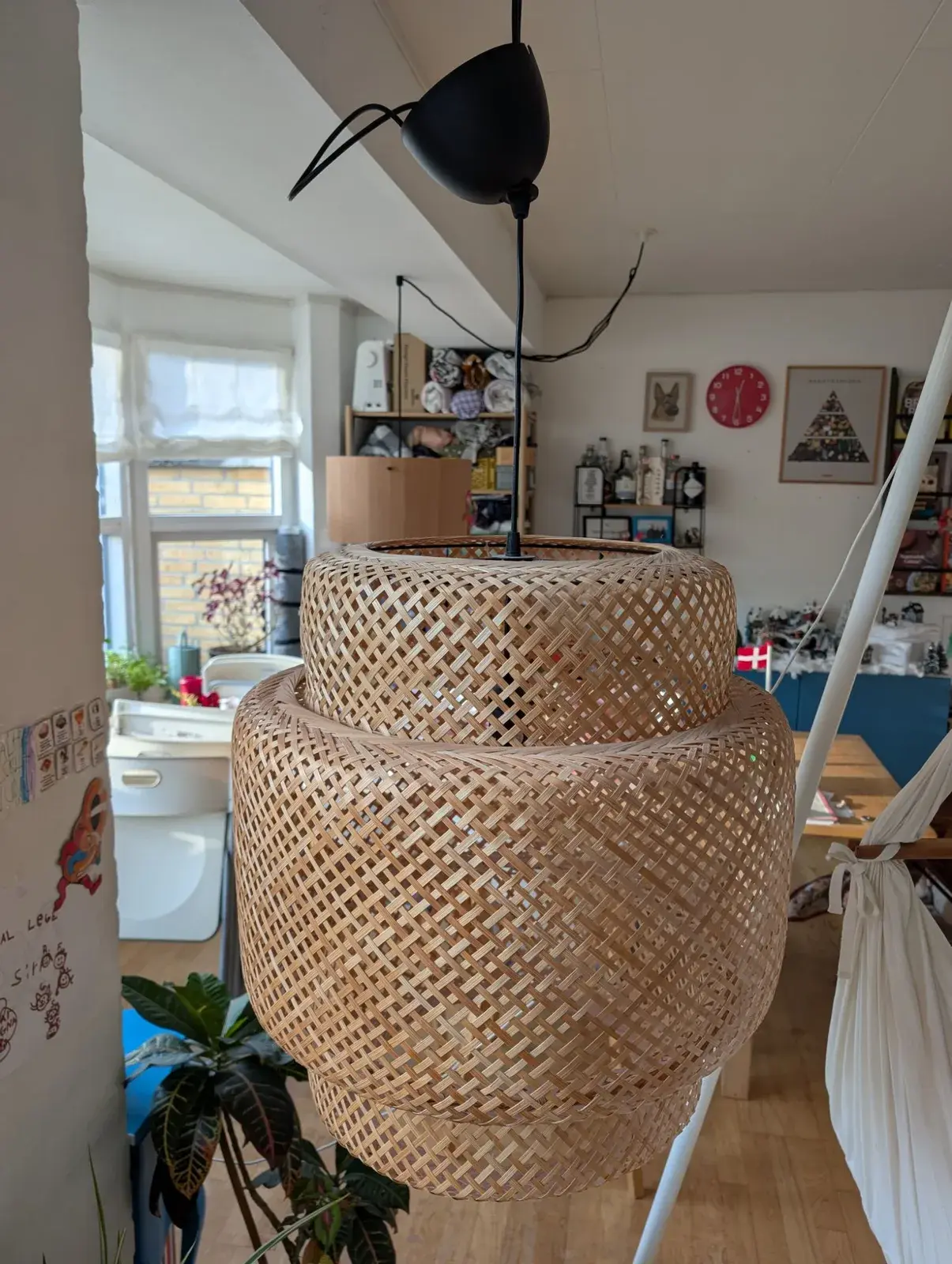 IKEA SINNERLIG pendel i bambus, Ø50 cm