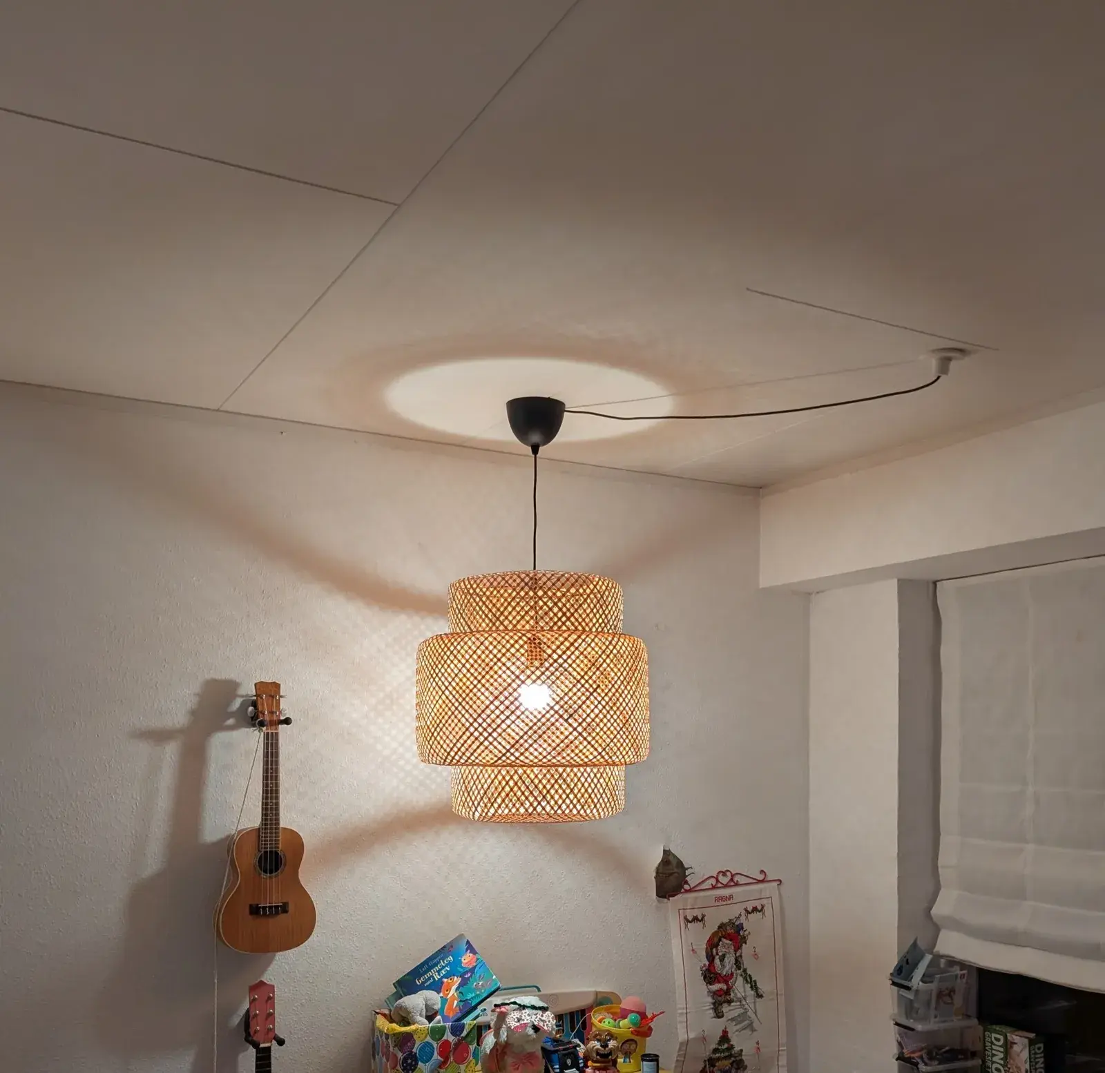 IKEA SINNERLIG pendel i bambus, Ø50 cm